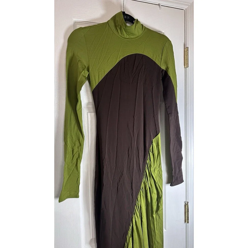 NWT Helsa Abstraction Color Jersey Dress $498 Size XS - Picture 8 of 11